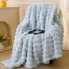 Rabbit Faux-Fur Blanket Throw - Image 3